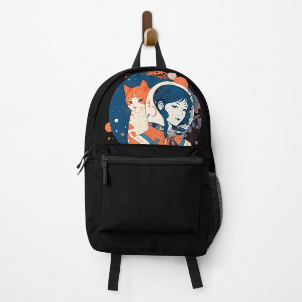 Item preview, Cat & Girl in Space Fantastic Retro 70s Cat Lover designed and sold by SecretDicer.