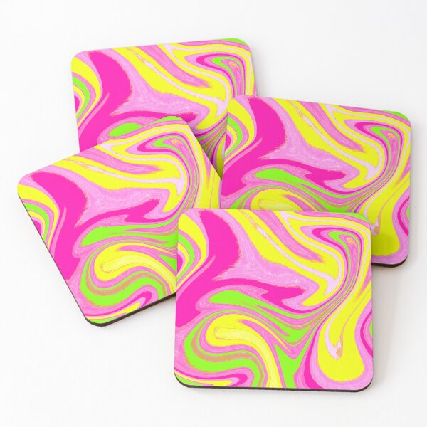 Item preview, Hot Pink, Green, Yellow and Pink Tones Marble Pattern Design designed and sold by theprintedclub.