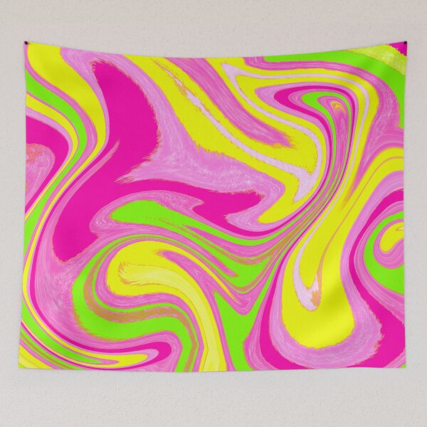 Item preview, Hot Pink, Green, Yellow and Pink Tones Marble Pattern Design designed and sold by theprintedclub.