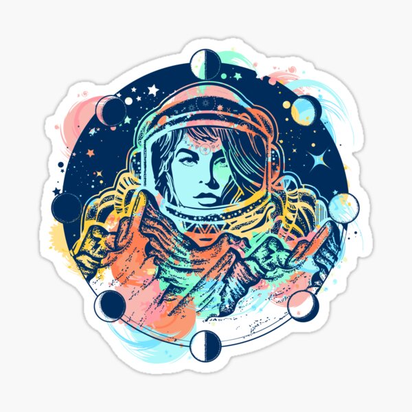 Mujer astronauta Pegatina