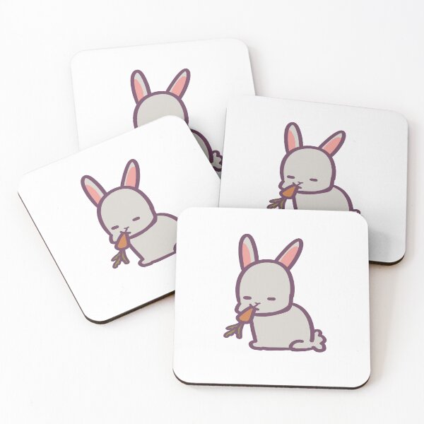 Item preview, Cute Kawaii Rabbit Eating a Carrot designed and sold by ThumboArtBumbo.
