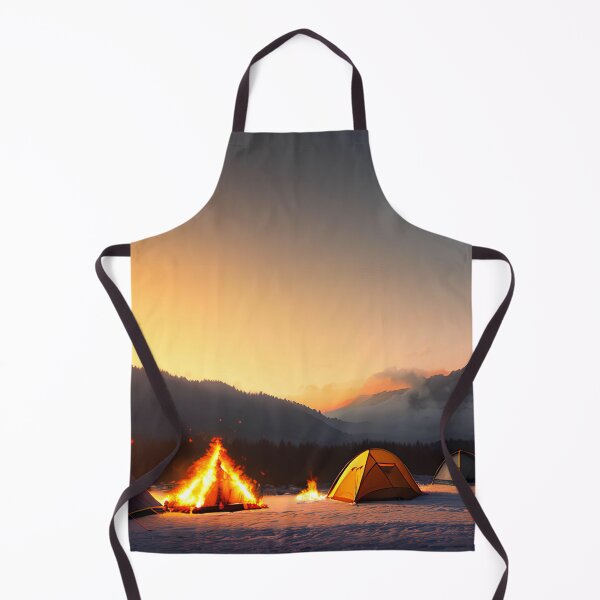 Item preview, Camping Nightmare: Burning Tents and Shadowy Figures designed and sold by D3monic.