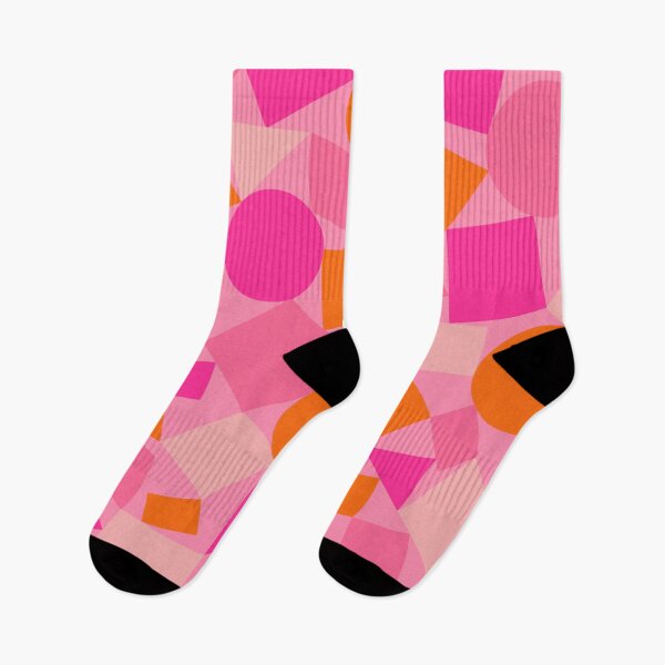 Item preview, Pink and Orange Geometric Shapes Pattern designed and sold by OneThreeSix.
