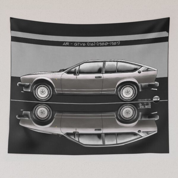 Item preview, Azaziel Original Series - Drawing of AR - GTV6 (116) in Grigio Nube designed and sold by Azaziel.