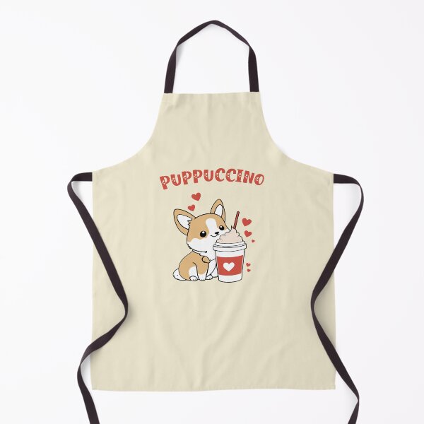 Item preview, Cute puppy drinking coffee puppucino designed and sold by CottonHouse.