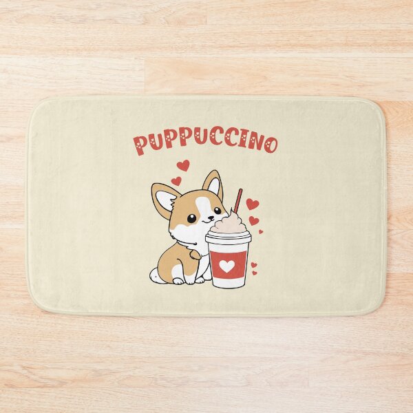 Item preview, Cute puppy drinking coffee puppucino designed and sold by CottonHouse.