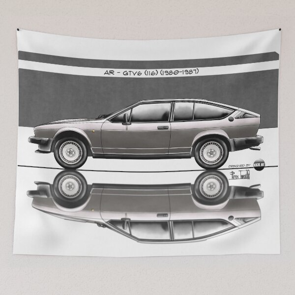 Item preview, Azaziel Original Series - Drawing of AR - GTV6 (116) in Grigio Nube designed and sold by Azaziel.