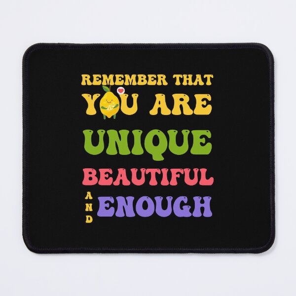 Item preview, Remember that you are unique, beautiful, and enough typography designed and sold by Kimchi-style-.