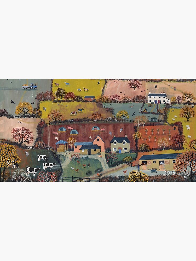 Imagen 5 de 5, Alfombrilla de ratón con la obra Granja de otoño, diseñada y vendida por Jogrundyart.