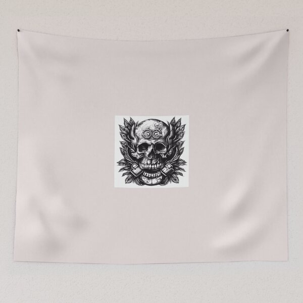 Item preview, Skull in Flame Motorist and Mechanic Sign designed and sold by karyalangit.
