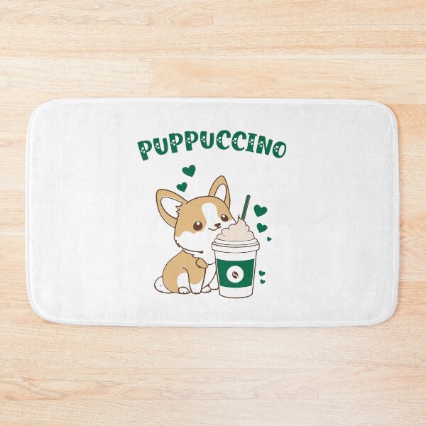 Item preview, Cute puppy drinking coffee puppucino designed and sold by CottonHouse.