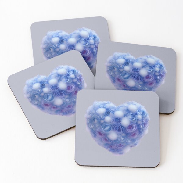 Artikelvorschau, Blue Flowers Heart entworfen und verkauft von Digiheart.