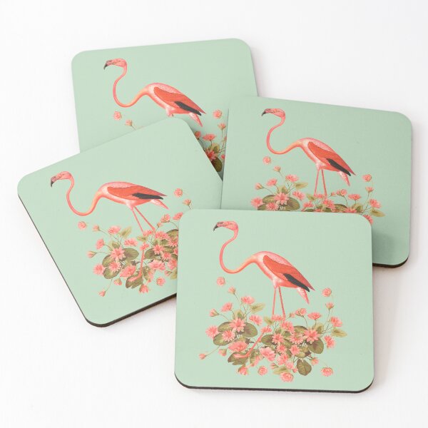 Item preview, Ornate Pink Flamingo And Beautiful Decorative Lilly Flowers designed and sold by TrulyEpoque.