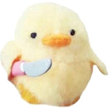 Duck plush with knife hotsell