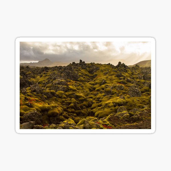 Landscape in Iceland | craters, volcanoes, waterfalls Sticker