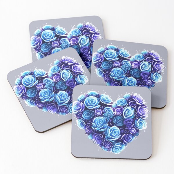Item preview, Blue Roses Heart designed and sold by Digiheart.