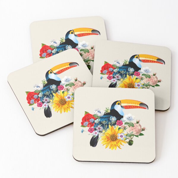 Item preview, Ornate Toucan And Beautiful Decorative Flowers designed and sold by TrulyEpoque.