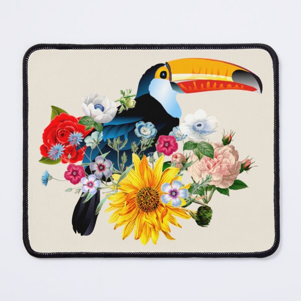Item preview, Ornate Toucan And Beautiful Decorative Flowers designed and sold by TrulyEpoque.