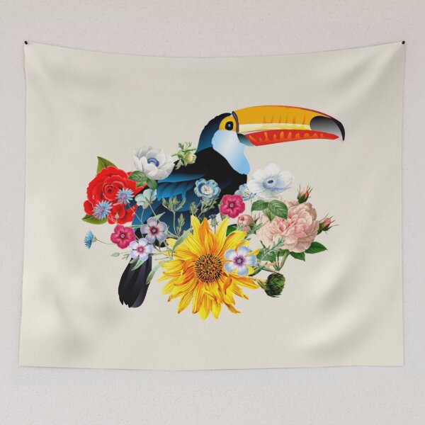Item preview, Ornate Toucan And Beautiful Decorative Flowers designed and sold by TrulyEpoque.