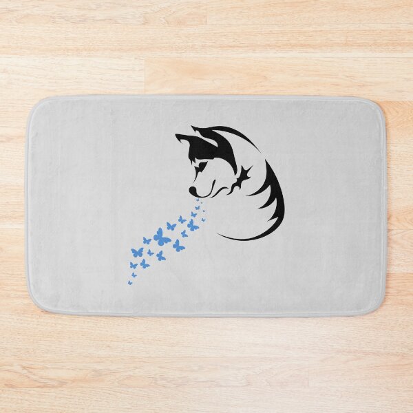 Item preview, Siberian Husky Dog Silhouette with Butterflies designed and sold by SeasonalDogs.