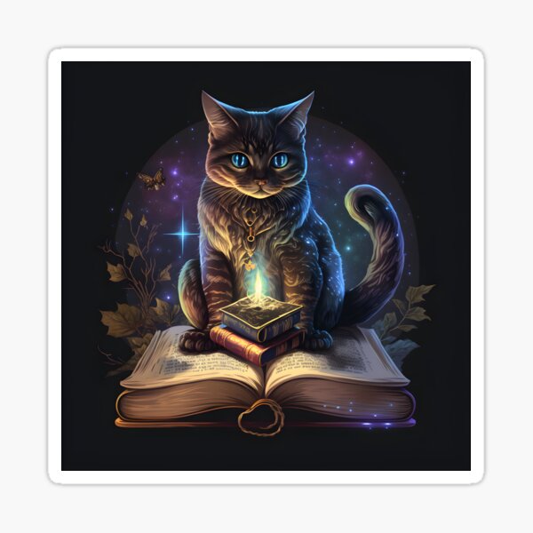 The Cat Magician, Tarot, El Mago, The Magician, Whimiscal Cat, Art, Art  Decor