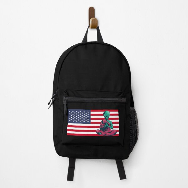 Item preview, Alien in an American flag funny alien design designed and sold by ReneMM.