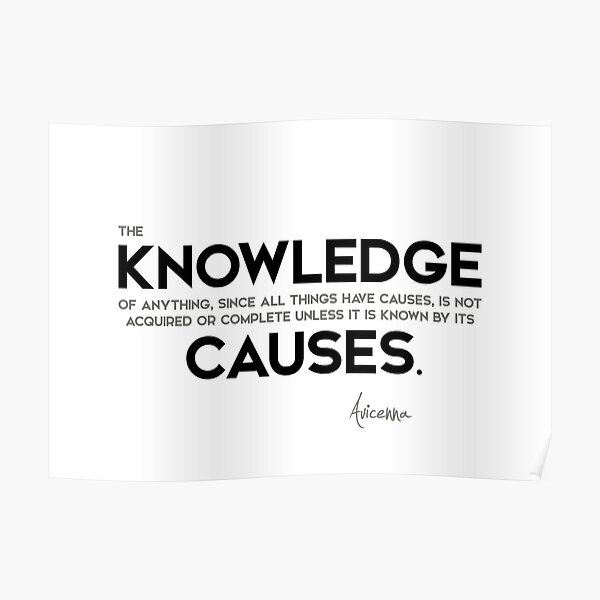 knowledge of anything - avicenna Poster