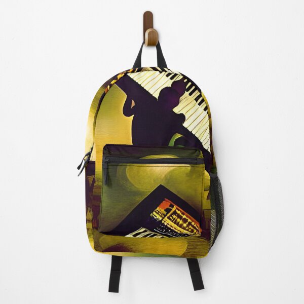 Item preview, A Keyboard Player Flying Over A City While Playing Their Keyboard. designed and sold by MusicalArtisty.