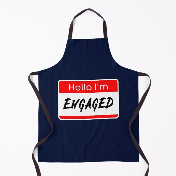 Item preview, Hello I'm Engaged name tag designed and sold by ZingAndPep.