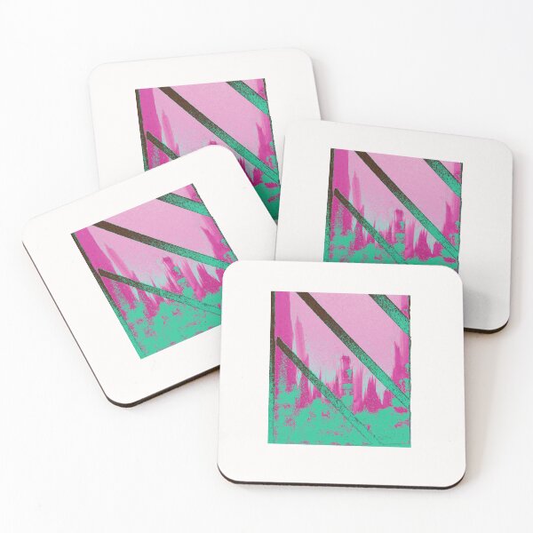Item preview,  Cityscape through Window with Weathered Pink Sky designed and sold by BlackArtichoke.