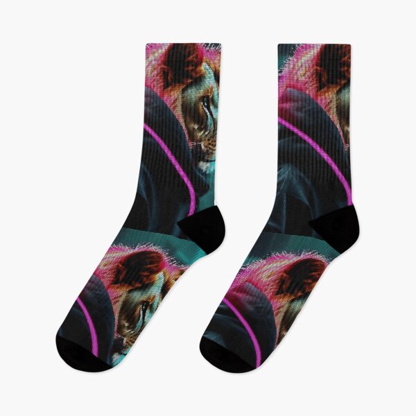 Item preview, Colorful Abstract Lion 8-bit Pixel Art designed and sold by PixelDripped.