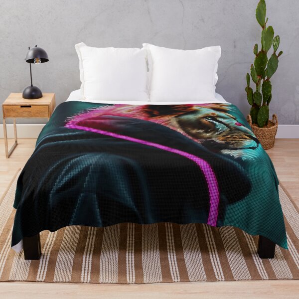 Item preview, Colorful Abstract Lion 8-bit Pixel Art designed and sold by PixelDripped.