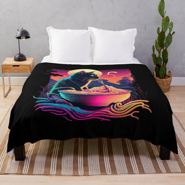 Item preview, Cat Ramen Synthwave designed and sold by pedrogag.