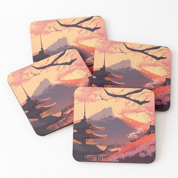 Item preview, Japanese Mountain at Sunrise - Ukiyo-e style designed and sold by Sakashi-Canvas.