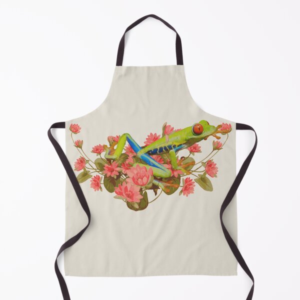 Item preview, Red Eyed Tree Frog And Beautiful Decorative Lilly Flowers designed and sold by TrulyEpoque.