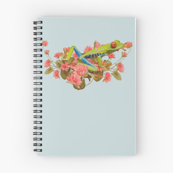 Item preview, Red Eyed Tree Frog And Beautiful Decorative Lilly Flowers designed and sold by TrulyEpoque.
