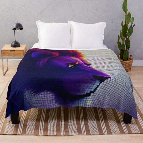 Item preview, Colorful Abstract Lion 8-bit Pixel Art designed and sold by PixelDripped.