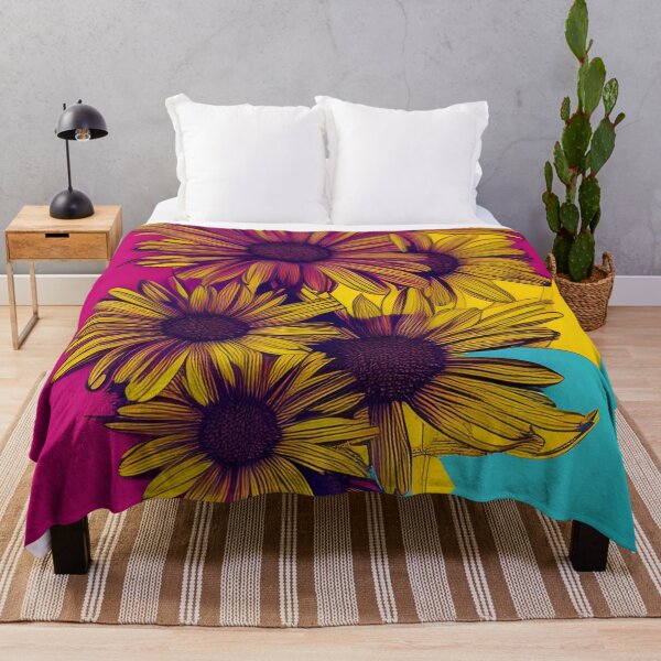 Item preview, 80's Retro Daisy Chain Stylistic Design Print designed and sold by Ink Art Design.