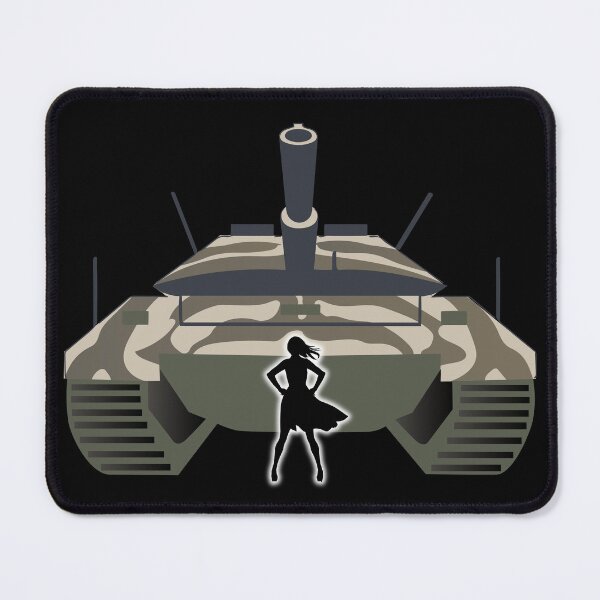 Item preview, woman is blocking the tank designed and sold by LiberaCaballo.