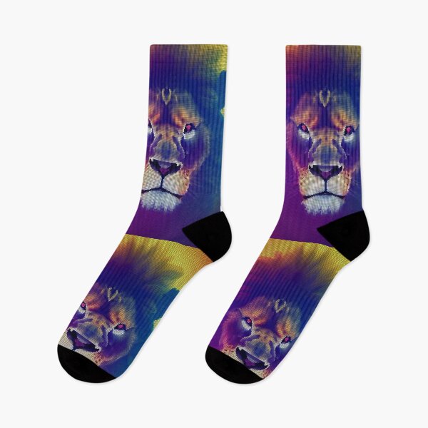 Item preview, Colorful Abstract Lion 8-bit Pixel Art designed and sold by PixelDripped.