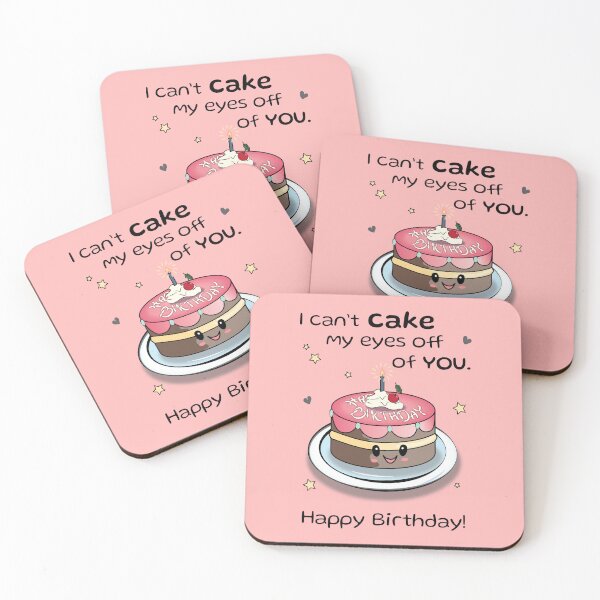 Item preview, I can't cake my eyes off of You. Happy Birthday! cute gift designed and sold by HajnalkArt.