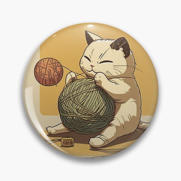 Item preview, Cute anime cat playing with a ball of string designed and sold by RESToRAPTOR.