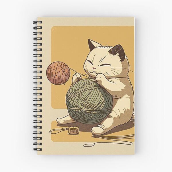Item preview, Cute anime cat playing with a ball of string designed and sold by RESToRAPTOR.
