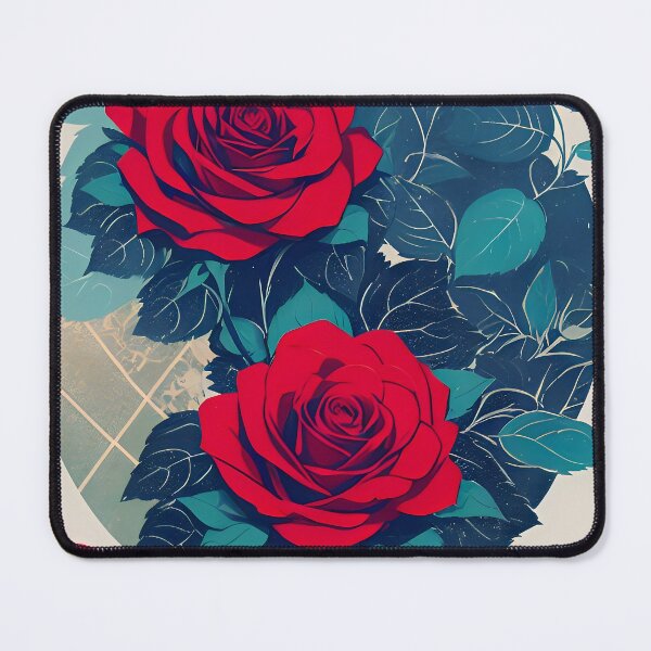 Item preview, Red Roses, Abstract Digital Art, Vintage Aesthetics designed and sold by DelMoore93.
