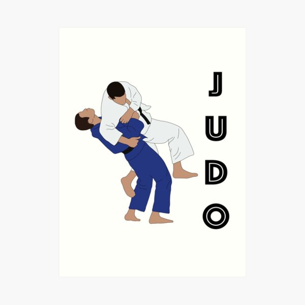 Judo Spring hip throw Stock Vector