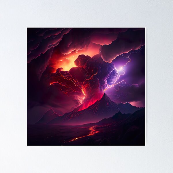 Item preview, Volcano Eruption with Lightning designed and sold by TheRealDoggman.