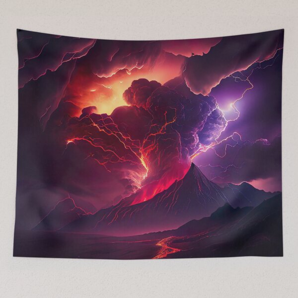 Item preview, Volcano Eruption with Lightning designed and sold by TheRealDoggman.