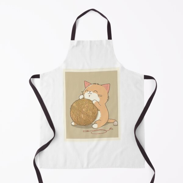 Item preview, Cute anime cat playing with a ball of string designed and sold by RESToRAPTOR.