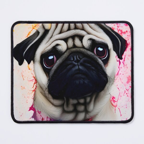 Item preview, Cute and Colorful Pug Puppy Wall art designed and sold by BubbleCrumbs.