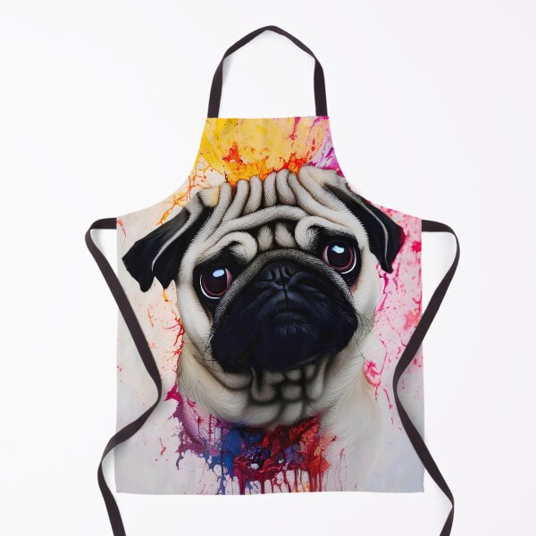 Item preview, Cute and Colorful Pug Puppy Wall art designed and sold by BubbleCrumbs.